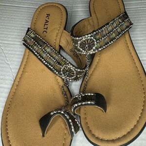Size 7 boho beaded sandals size 7